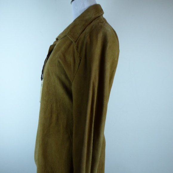 MONTEVIDEO SUEDE whip stiched SHIRT jacket M - Picture 6 of 12